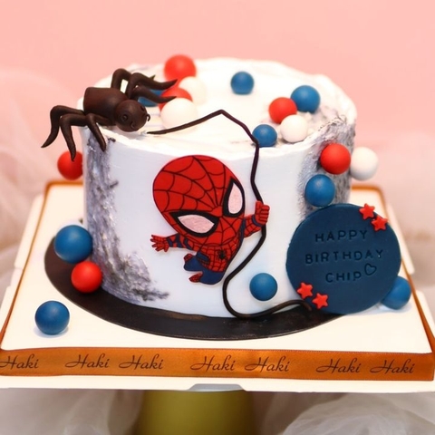Bánh sinh nhật vẽ hình chibi Spiderman