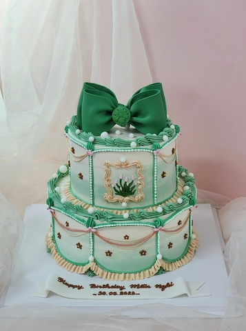 Bánh 2 tầng style vintage