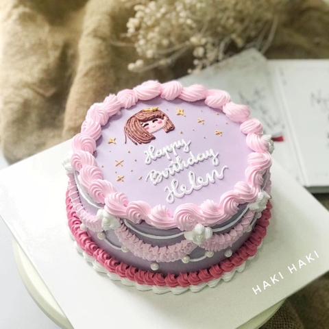 Bánh kem cho bé gái style vintage