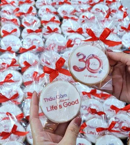 Cookies in giấy gạo cho sự kiện công ty