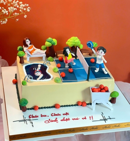 Bánh sinh nhật cho gia đình yêu thể thao