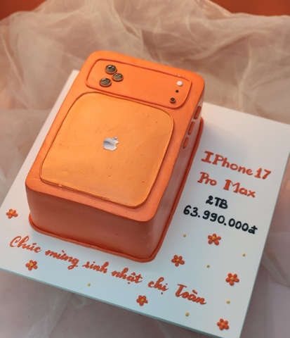 Bánh kem cắt tỉa Iphone 17 tặng bạn bè