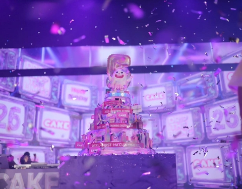 Bánh sinh nhât 5 tuổi ngân hàng Cake Bank