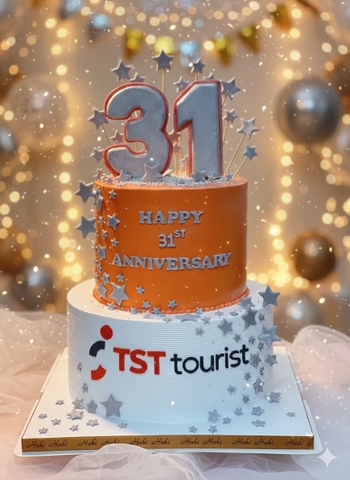 Bánh 2 tầng mừng sinh nhật công ty