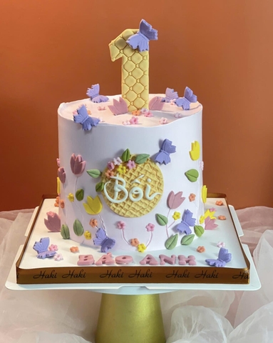 Bánh kem mừng thối nối bé Bối