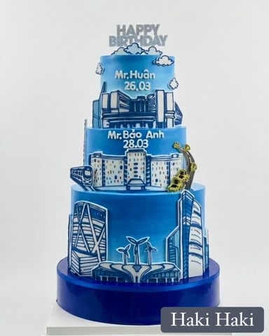 Bánh kem 3 tầng mừng sinh nhật sếp CC1