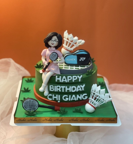 Bánh sinh nhật tặng Sếp thích cầu lông