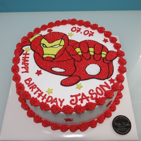 Bánh sinh nhật vẽ hình Ironman