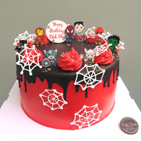 Bánh kem vẽ chibi các siêu anh hùng