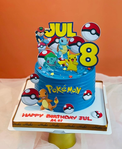 Bánh sinh nhật in hình Pokemon cho bé