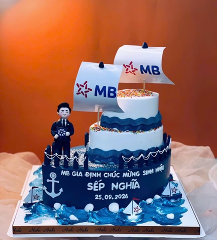 Bánh kem tạo hình mừng sinh nhật Sếp MB Bank