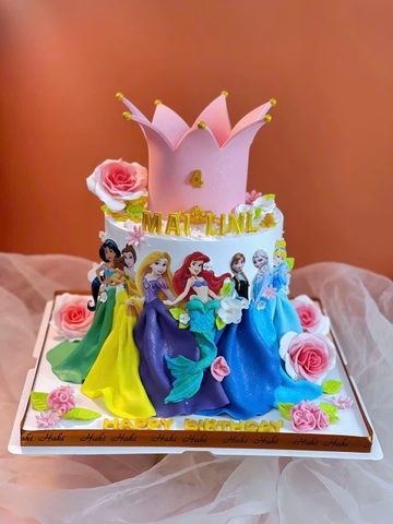 Bánh kem công chúa Disney cho bé gái