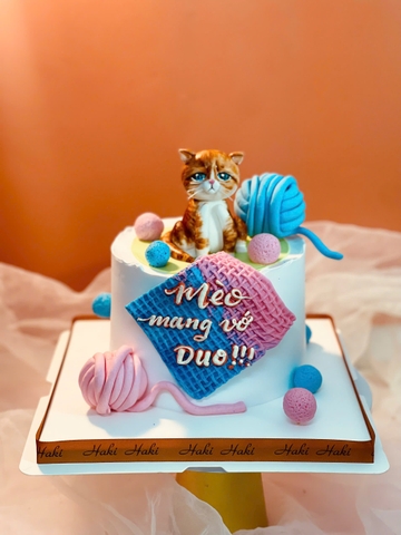 Bánh sinh nhật tạo hình mèo con