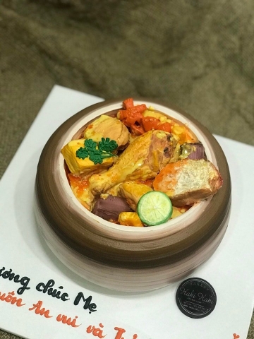 Bánh kem tô cà-ri gà siêu hấp dẫn