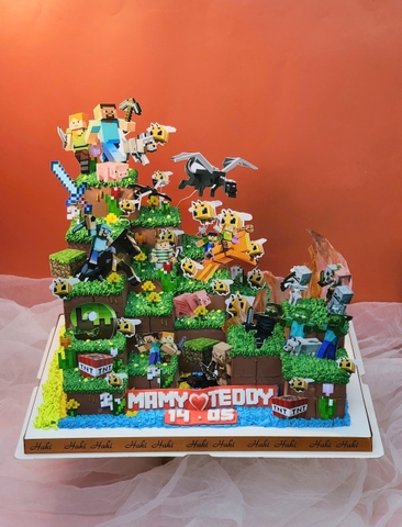 Bánh sinh nhật in hình chủ đề Minecraft