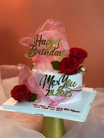 Bánh kem hoa hồng tặng mẹ