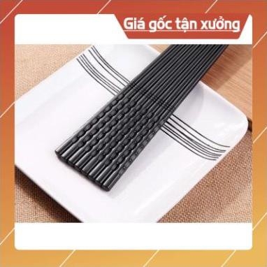 Bộ 10 đôi đũa nhựa - đũa ăn chịu nhiệt kháng khuẩn kiểu Nhật chống trơn phong cách trang nhã GD139
