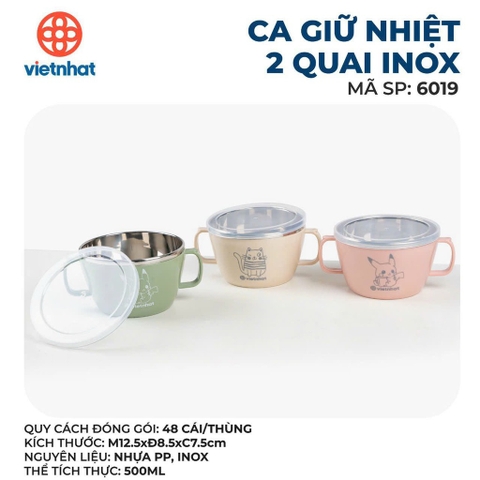 CA CÁCH NHIỆT 2 QUAI INOX 6019
