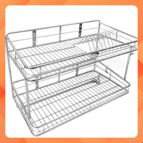 Trạn, kệ úp chén, bát bắn tường inox hàng đẹp, ống đũa hai ngăn inox