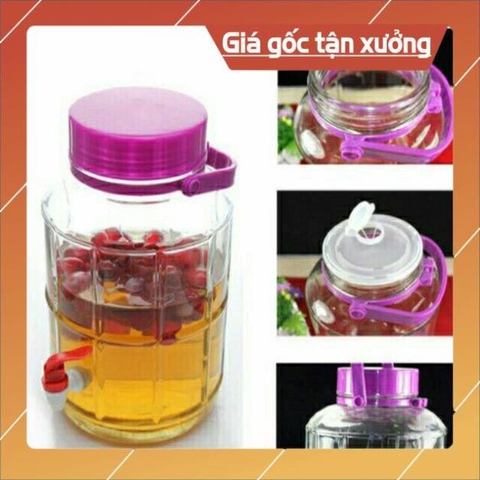sale bình thủy tinh ngâm rượu 3L 5L 8L 10L 20L 35L có quai sách sale
