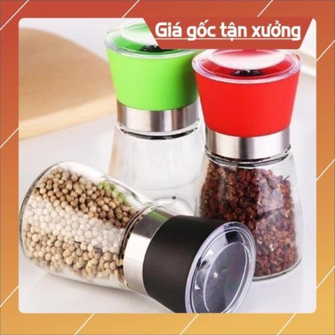 sale Lọ xay hạt tiêu thủy tinh tiện lợi sale