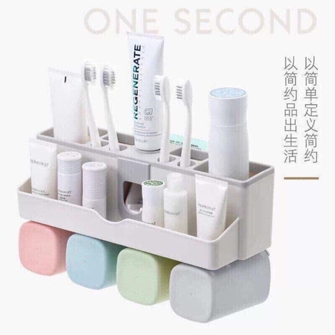 Bộ Nhả Kem Đánh Răng Lúa Mạch Kèm 4 Cốc