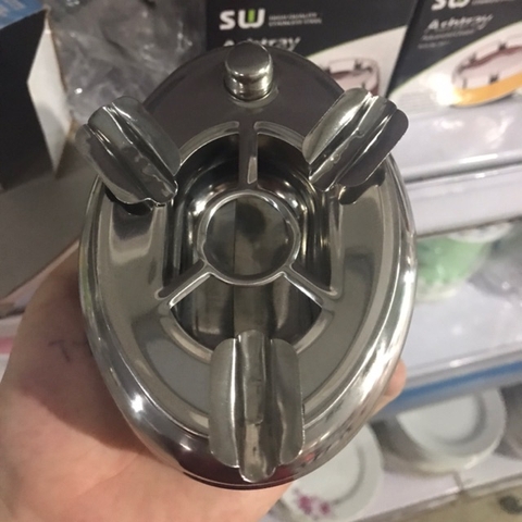 Gạt tàn inox bấm hàng đẹp