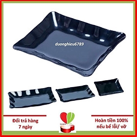 Đĩa Nhựa Phíp Hình Chữ Nhật - bé 17x 12cm