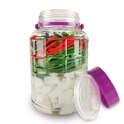 bình ngâm thủy tinh ngâm riệu quai tím giá sỉ đủ cỡ từ 2L đến 35L cao cấp aladanh-net-vn