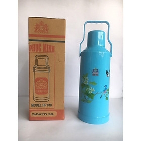 phích nước nóng 2 lít đẹp màu xanh