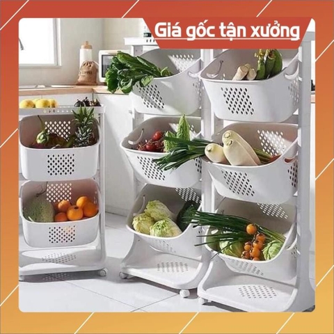 [Chính hãng] kệ nhựa đựng đồ 3 tầng đa năng cao cấp có bánh xe hàng nhựa Việt Nhật siêu tiện lợi cho mọi không gia sống