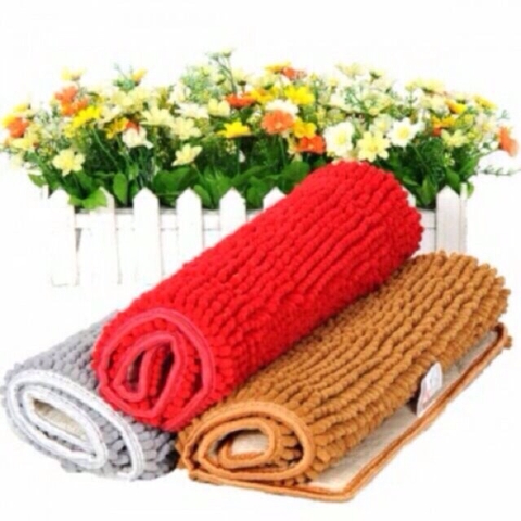 [Mã LIFE5510K giảm 10K đơn 20K] Thảm lau chân thấm nước sợi san hô ❤️Chọn Màu❤️ 48 x 30cm chùi chân trải sàn mã