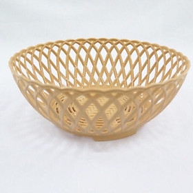 Rổ giả mây tre đan đựng rau sống tiện lợi kiểu mới - Vàng mây tre đan,Loại to 20x8cm 3286