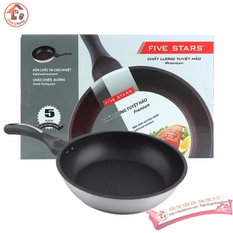 Chảo Từ Chống Dính 3 Đáy Fivestar (Từ 16-28Cm)