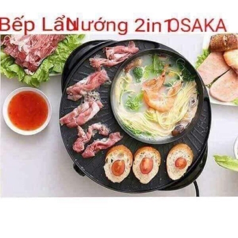 Bếp Lẩu Nướng Điện 2 Trong 1 Đa Năng Osaka