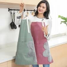 Tạp dề 2 lớp chống thấm nước hàng dày dặn giao hình ngẫu nhiên