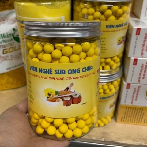 Viên Nghệ Mật Ong Hộp 500G Tinh Bột Nghệ Hộp 500G