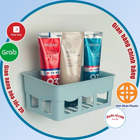 Khay đựng vật dụng nhà tắm nhà bếp dán tường Việt Nhật (5698/5699) 2 size, Khay đựng đồ đa năng nhựa PP cao cấp -br01420