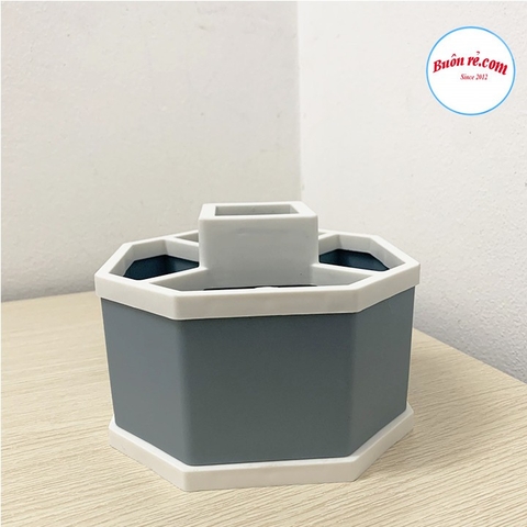 Khay tiện ích lục giác 5 ngăn để bàn nhựa Việt Nhật, khay đựng đồ đa năng màu xinh xắn (MS:1337) -Buôn rẻ 01257