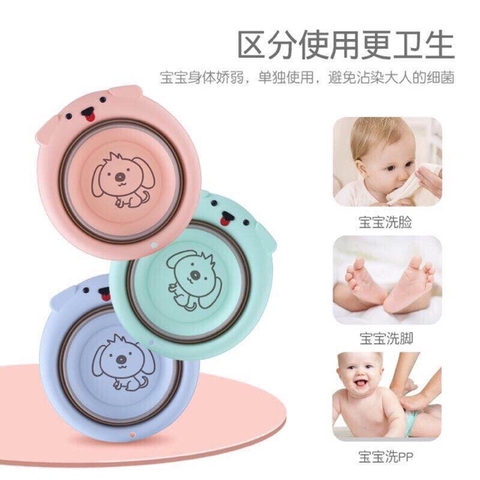Chậu Rửa Mặt Gấp Gọn Hình Cún Sẵn Hàng Hinh Con Chó