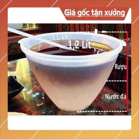 [Loại 1.2l] Bộ bát đựng làm mát rượu, ca đựng rượu TẶNG KÈM GÁO MÚC RƯỢU