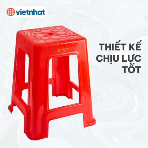 ghế đẩu cao lỗ dầy hàng Việt Nhật No 2150 27x27x45 cm  aladanh-net-vn
