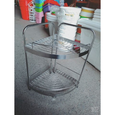 [CHÍNH HÃNG] [BẢO HÀNH] [CHÍNH HÃNG] [SALE SỐC] [BẢO HÀNH] KỆ GÓC INOX  2 TẦNG VÀ 3 TẦNG LOẠI DÀY