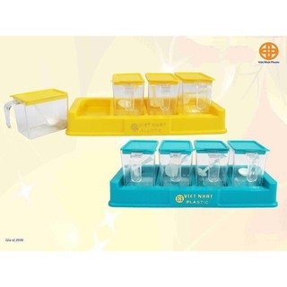 GIÁ HỦY DIỆT}BỘ 4 HỘP ĐỰNG GIA VỊ VIỆT NHẬT