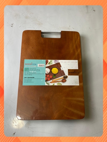THỚT GỖ XÀ CỪ TỰ NHIÊN HÌNH VUÔNG CÓ TAY CẦM KÍCH THƯỚC 30X40CM nhuavietnhat