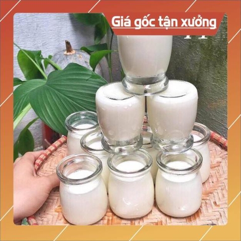 sale Com bo 12 hũ làm sữa chua thủy tinh sạch an toàn sale