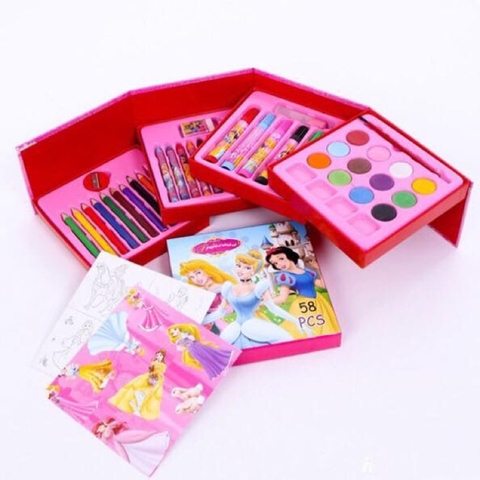 Bộ Chì Màu Gấp Gọn 58 Món Với 4 Tầng