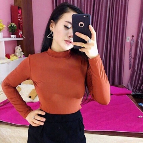 Áo Phông Giữ Nhiệt Cổ Lọ Có Hàng