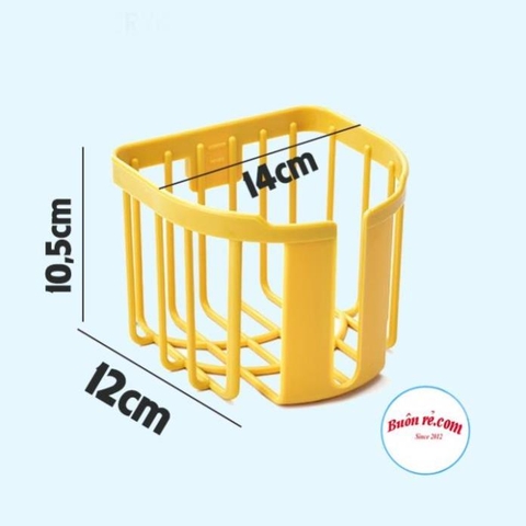 Giỏ đựng giấy vệ sinh dán tường tiện ích Việt Nhật, Khay kệ đựng đồ đa năng nhà tắm, nhà bếp (MS: 3380) -Buôn rẻ 01333