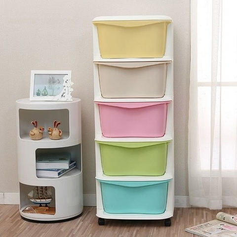 tủ nhựa đa sắc 5 tầng có bánh xe hàng nhựa Việt Nhật chất lượng cao bảo hành lỗi hỏng